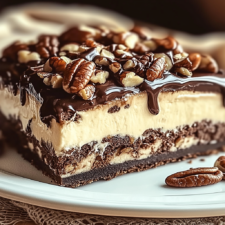 Chocolate Pecan Cream Cheesecake