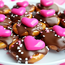 Valentine’s Day Caramel Pretzel Bites