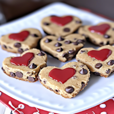 Chocolate Chip Cookie Dough Hearts