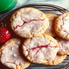 Double Strawberry Sugar Cookies