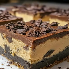 No-Bake Buckeye Cheesecake Bars