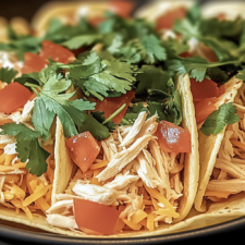 Slow Cooker Cool Ranch Chicken Tacos