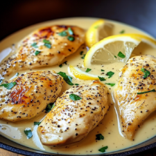 Easy Lemon Pepper Chicken with Creamy Sauce