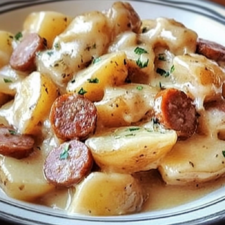Cheesy Ranch Potatoes and Smoked Sausage