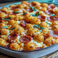 Tater Tot Pizza Casserole