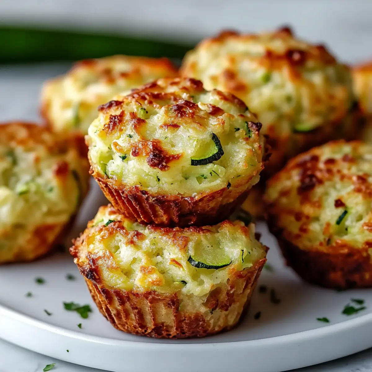 Crispy Parmesan Zucchini Potato Muffins