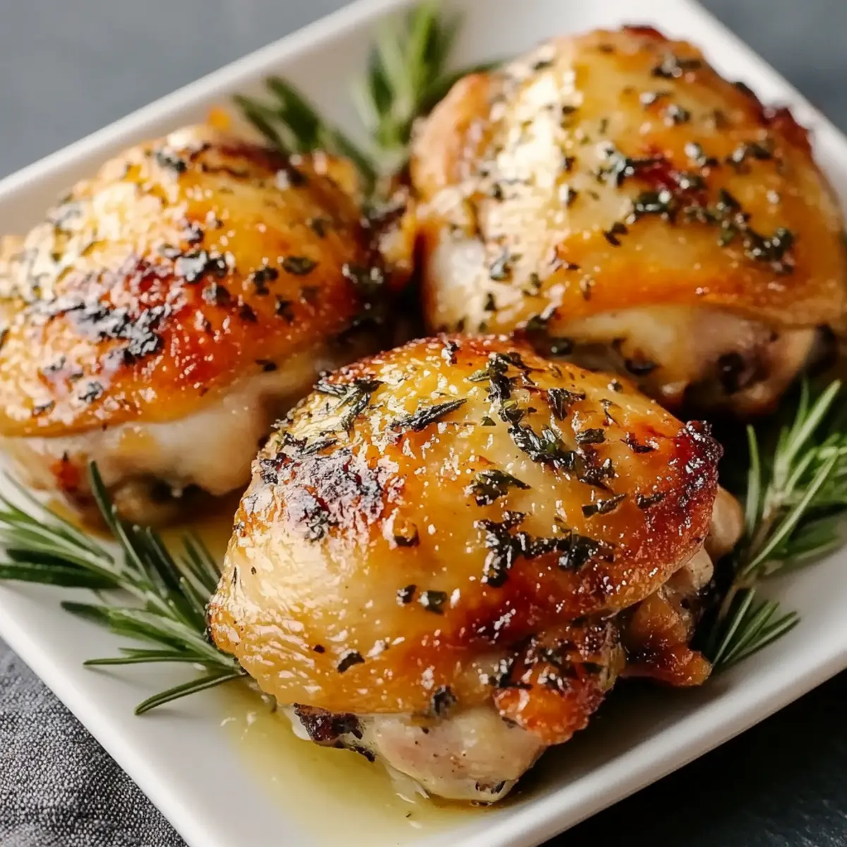 Roasted Garlic and Herb Chicken Thighs