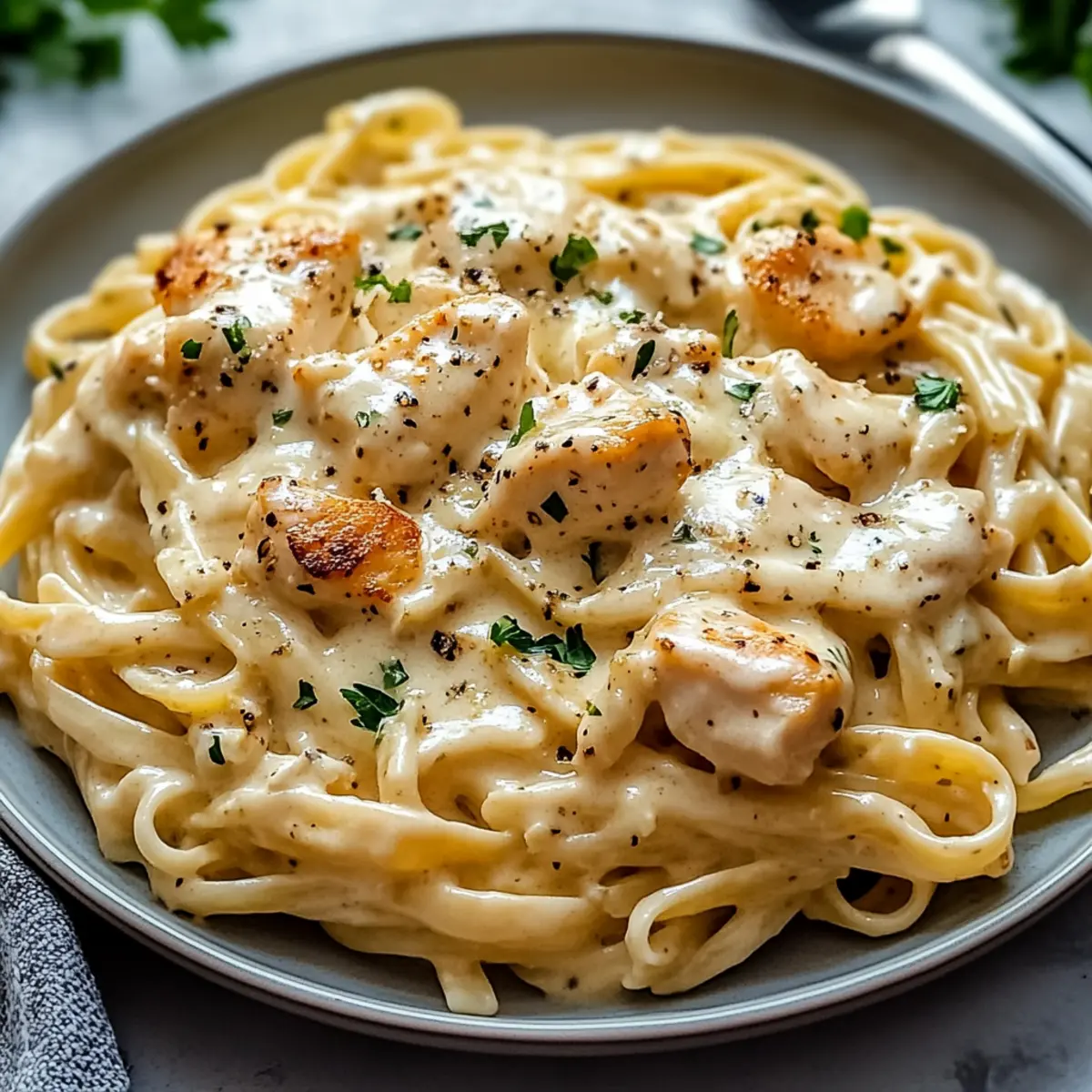 Creamy Chicken Garlic Parmesan Pasta