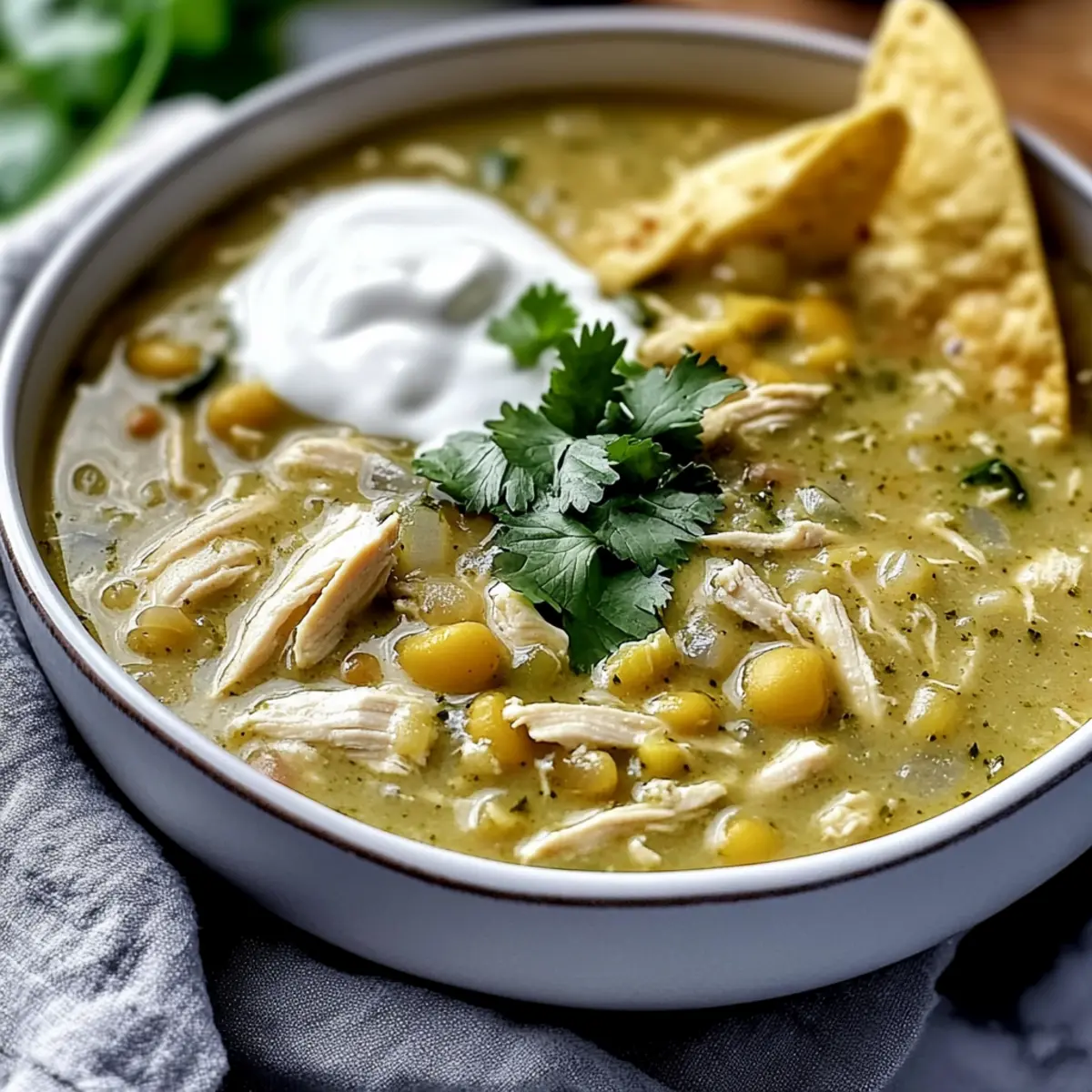 Creamy Green Chicken Chili