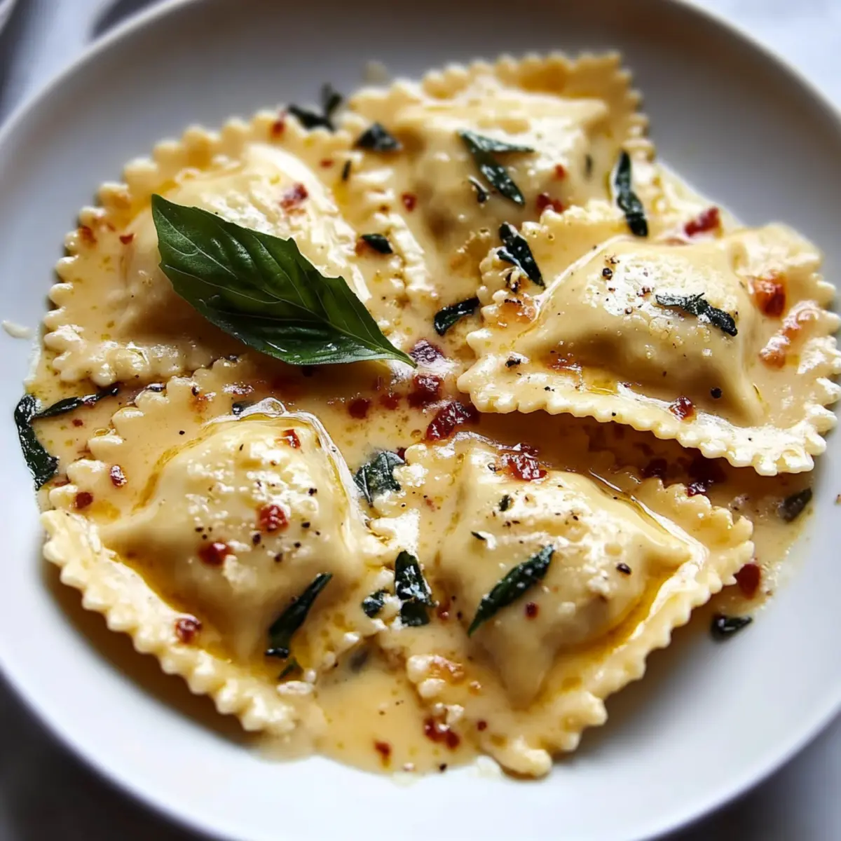 Dreamy Creamy Tuscan Ravioli