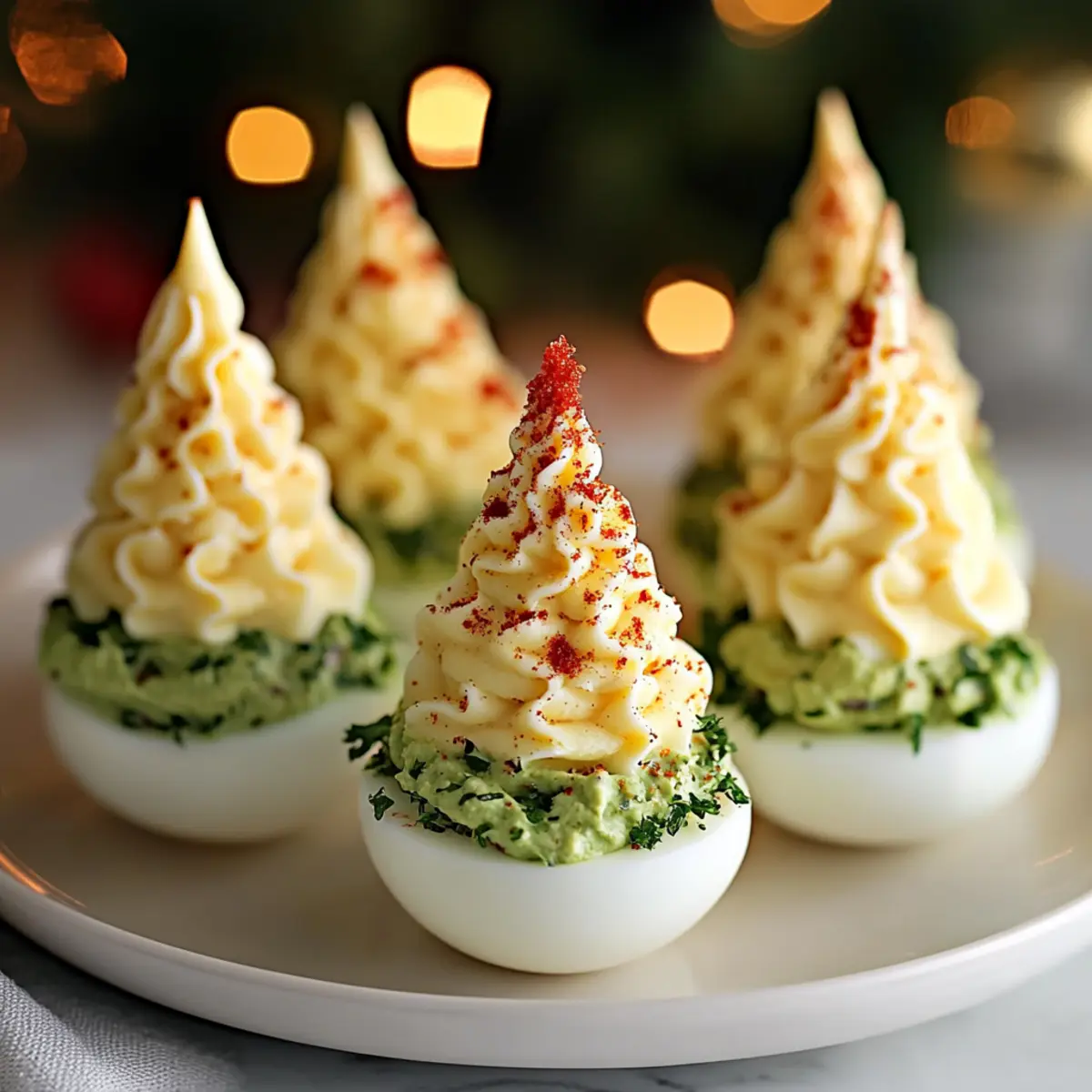 Deviled Egg Christmas Trees