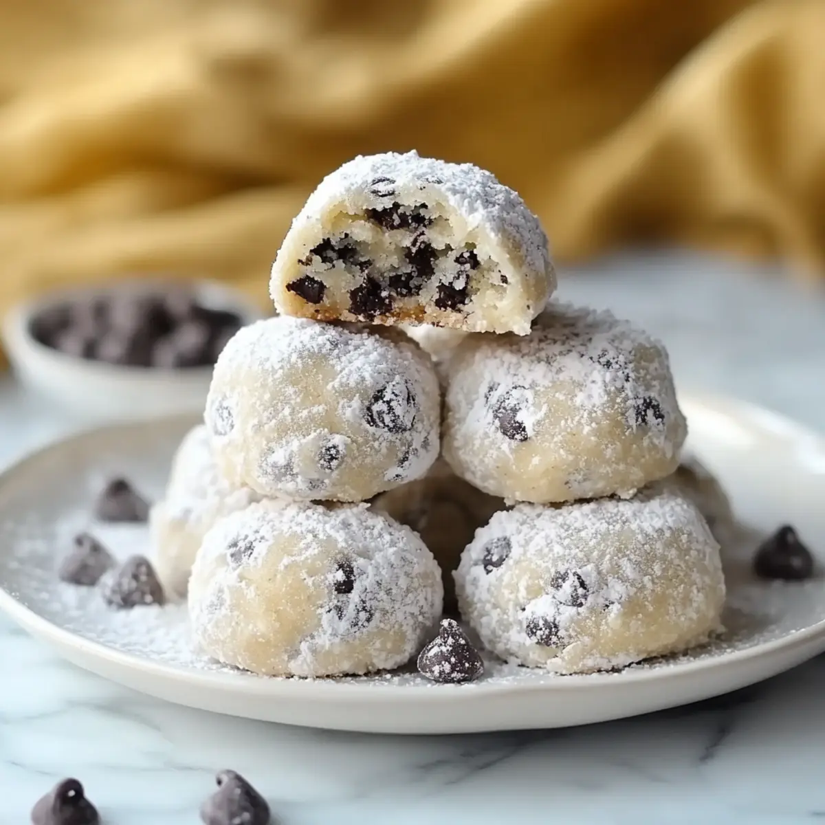 Chocolate Chip Snowball Cookies