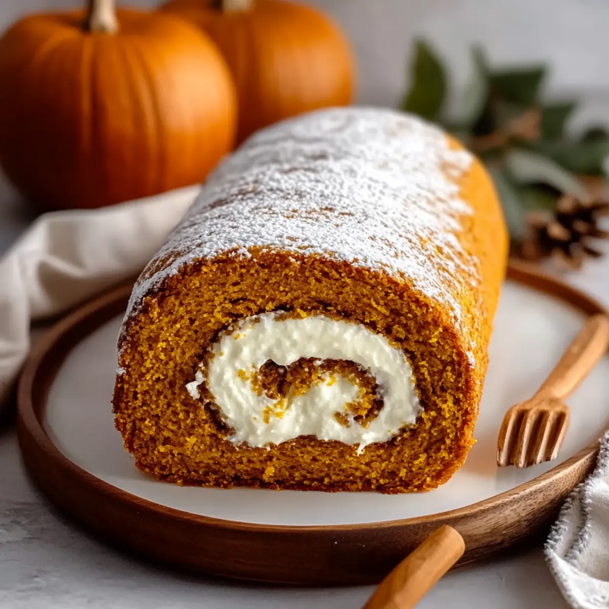 Classic Pumpkin Roll with Creamy Filling