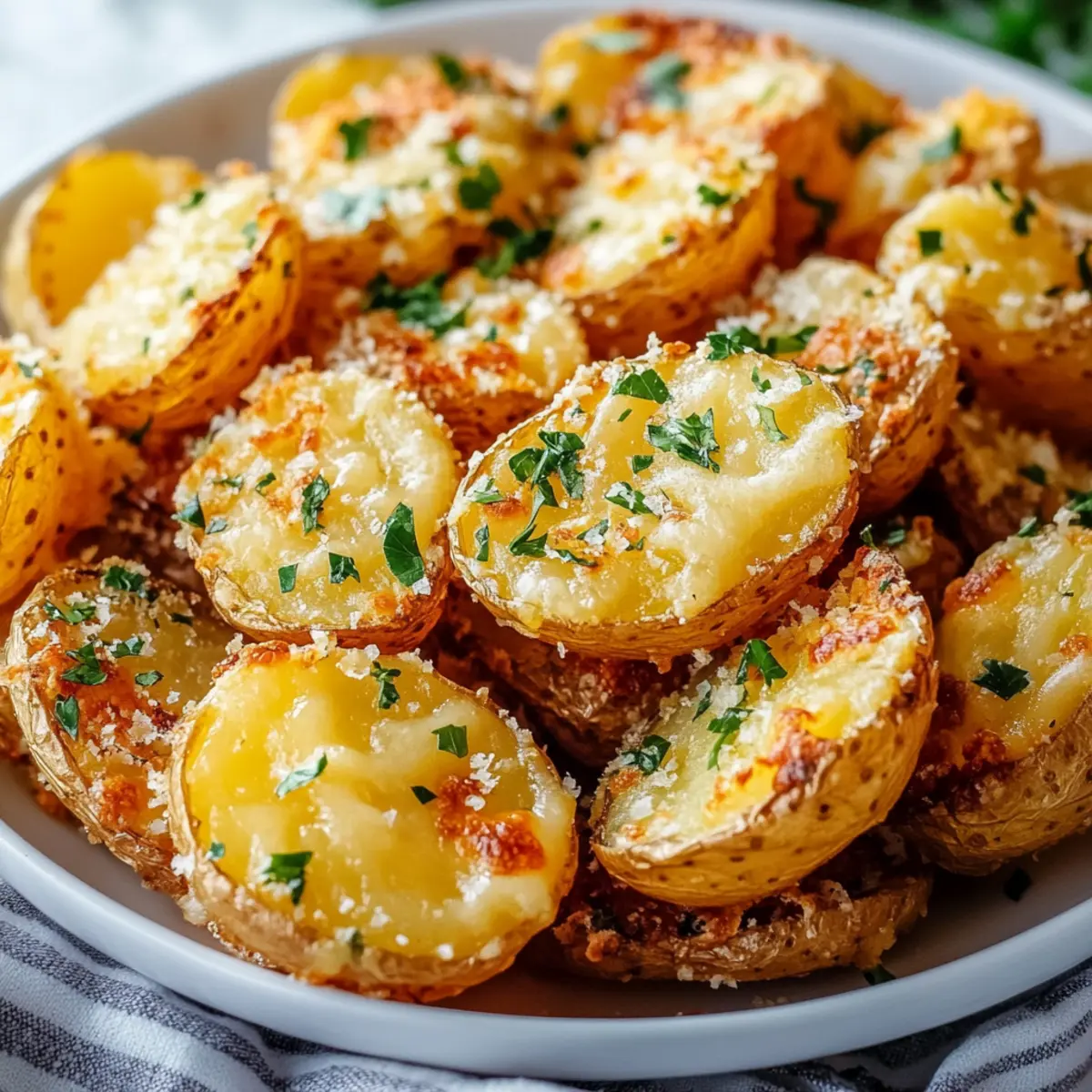 Crispy Cheesy Garlic Potatoes
