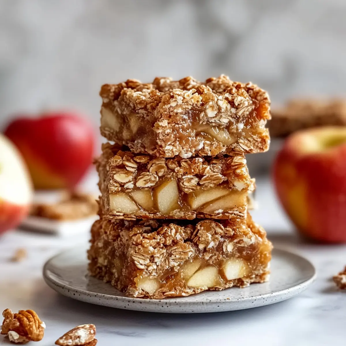 Chewy Apple Cinnamon Breakfast Bars