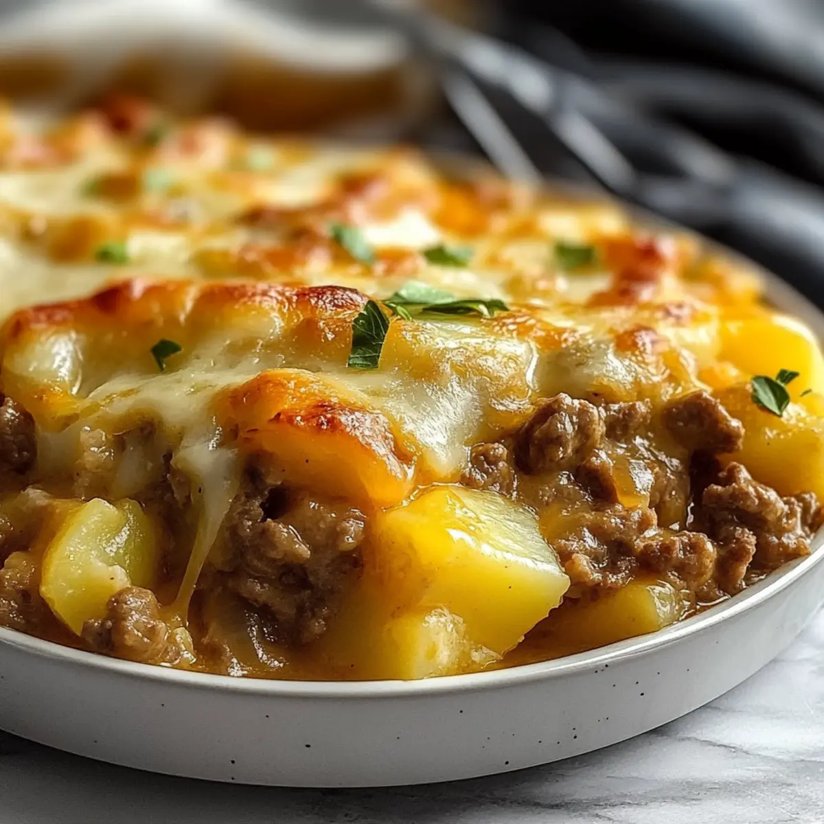 Cheesy Beef & Frozen Potato Casserole