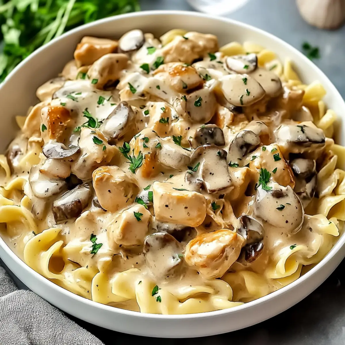 Creamy Chicken Stroganoff