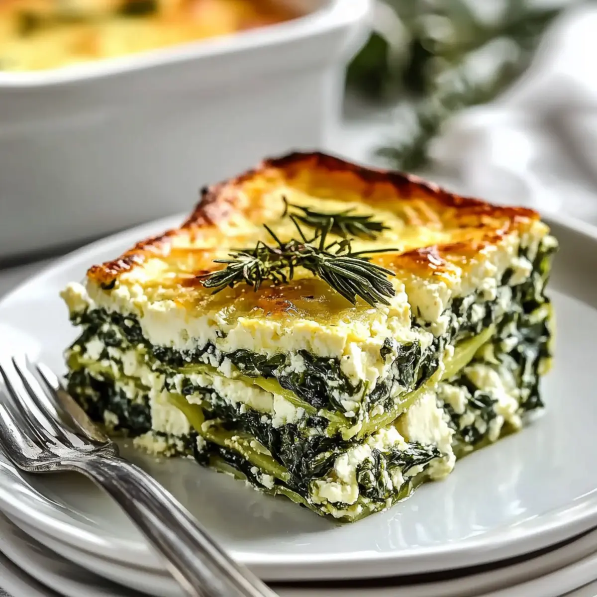 Easy Feta and Spinach Casserole