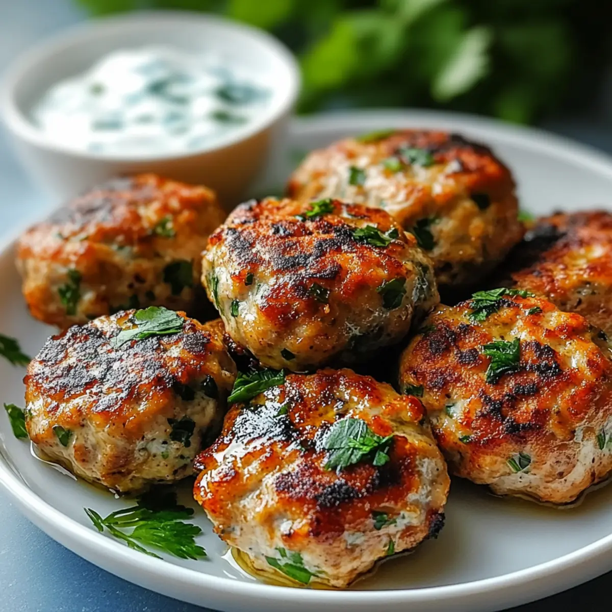 Chicken Kofta with Garlic Yogurt