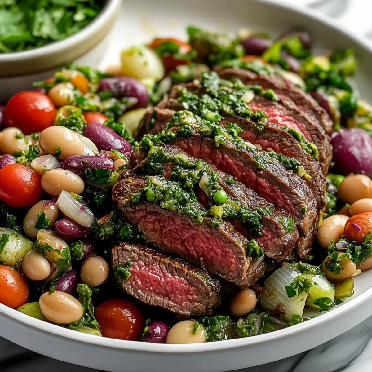 Steak Chimichurri & Dense Bean Salad
