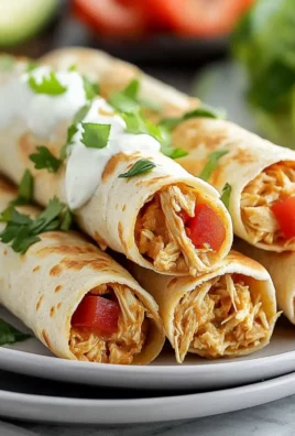 Crockpot Chicken Taquitos