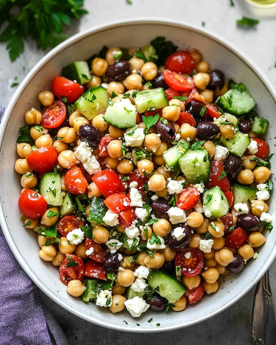 10-Minute Mediterranean Chickpea Salad