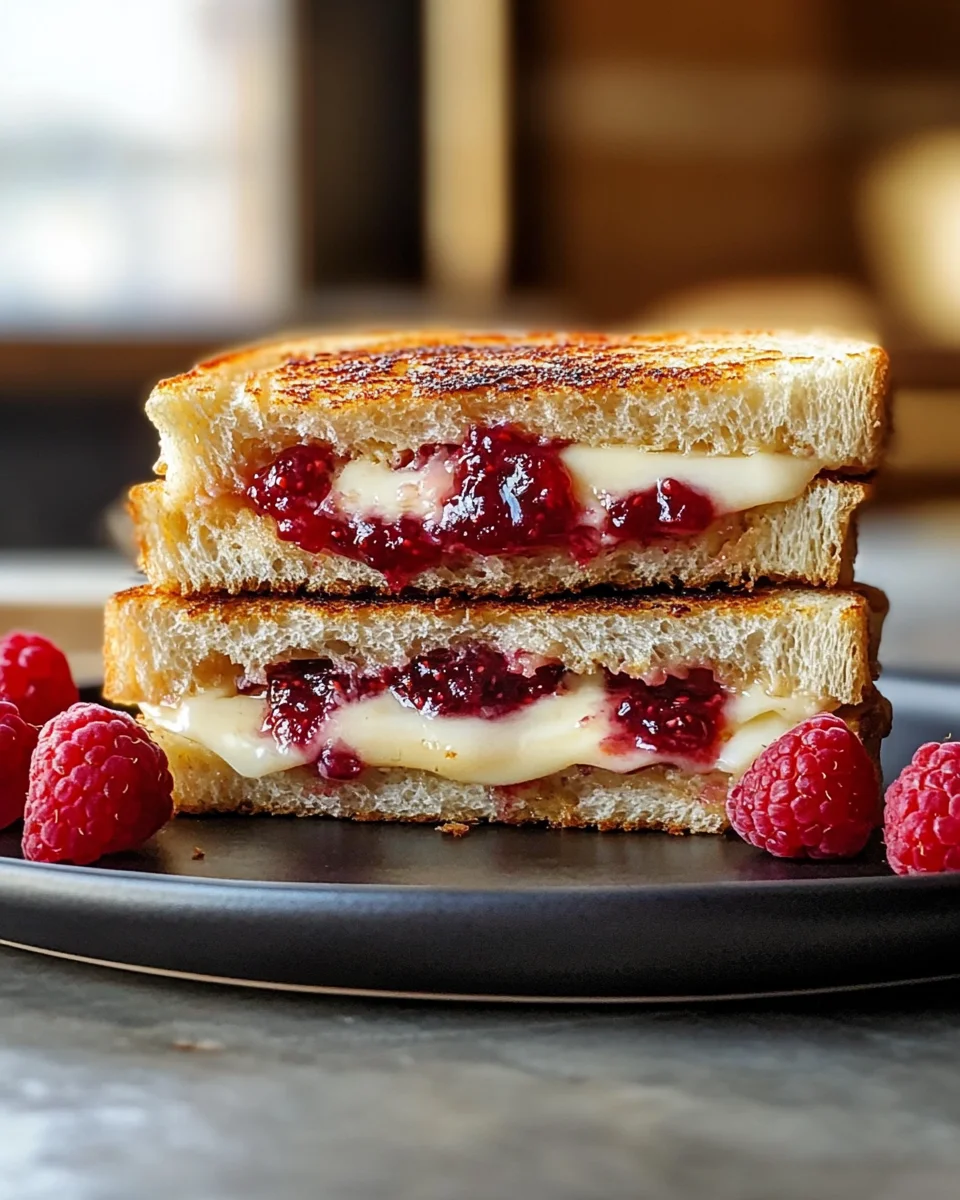 Brie & Raspberry Jam Grilled Cheese Sandwich