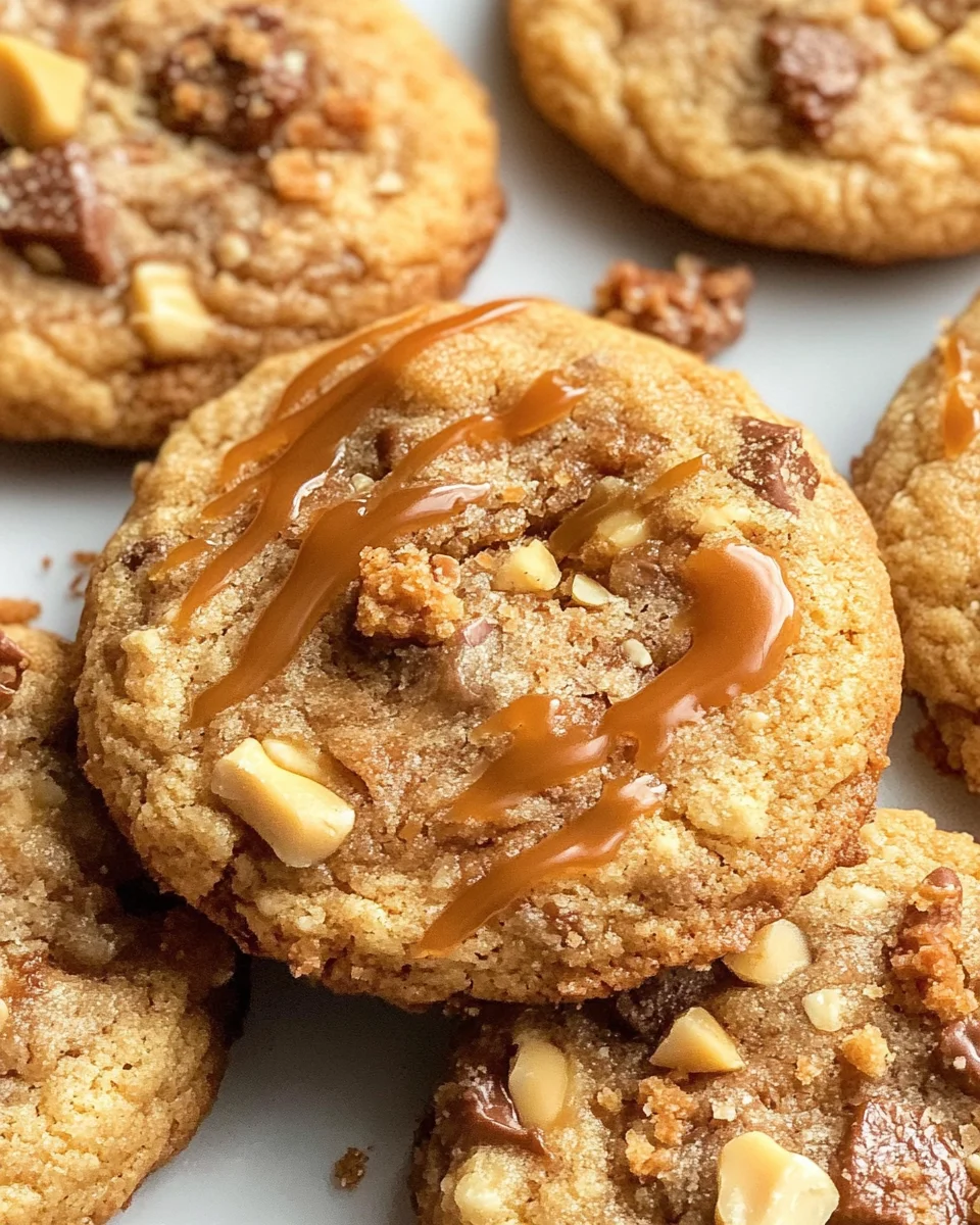 Butterfinger Caramel Crunch Cookies - Gooey & Crunchy Treats