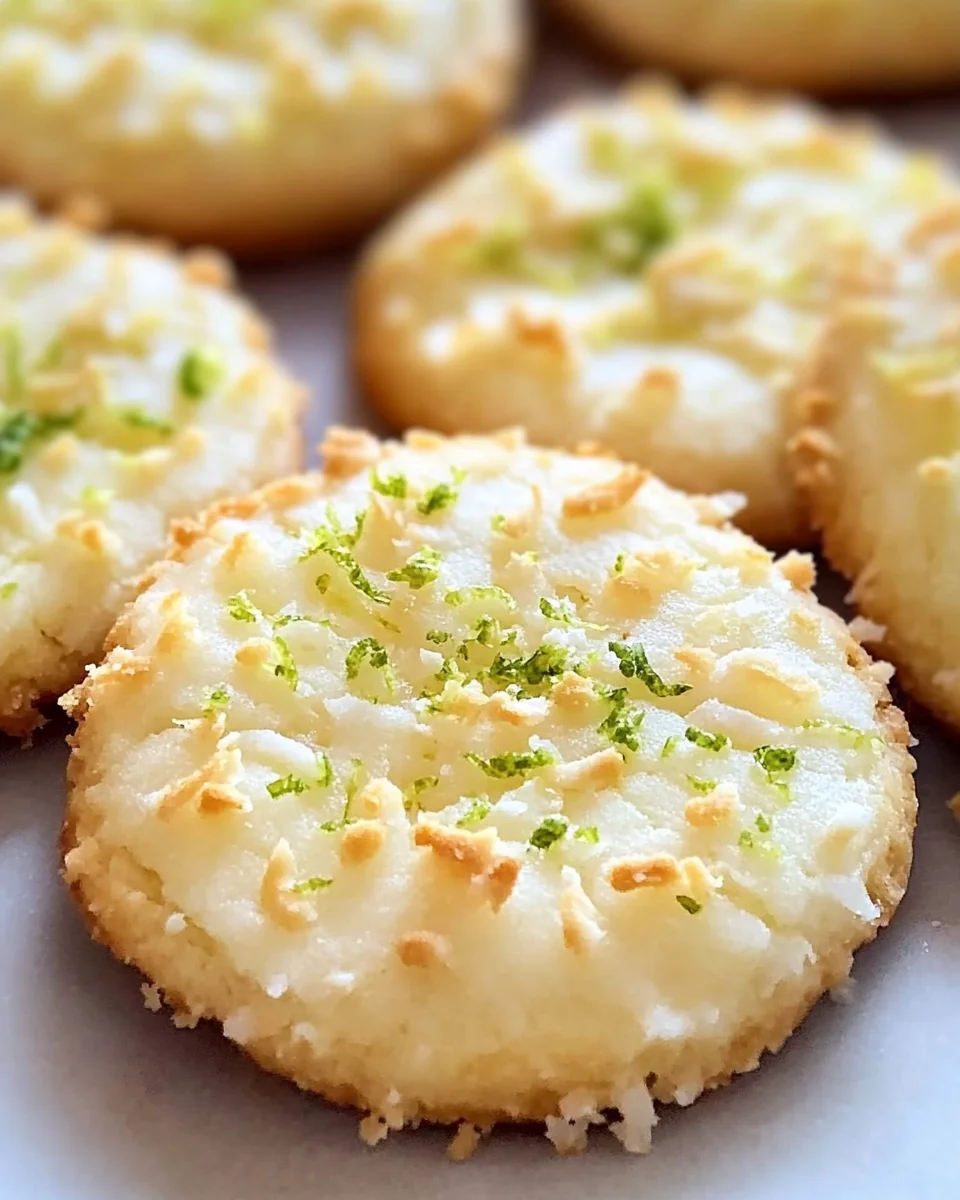 Coconut Lime Shortbread Cookies