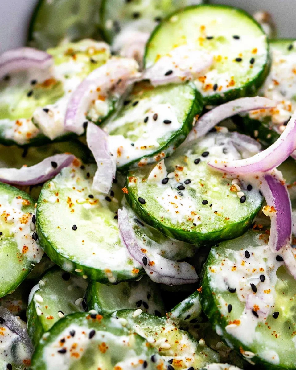 Cucumber Everything Bagel Salad