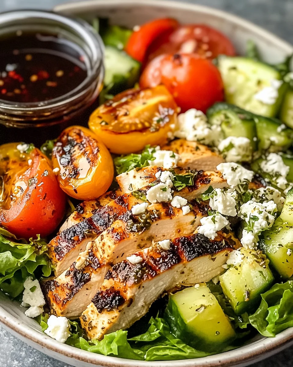 Easy Greek Salad with Chicken