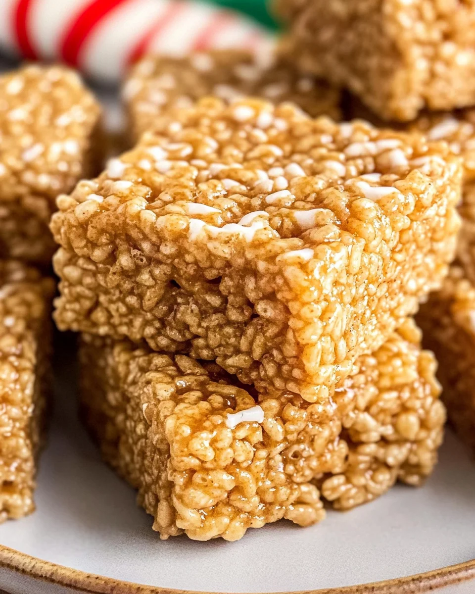 Gingerbread Rice Krispie Treats