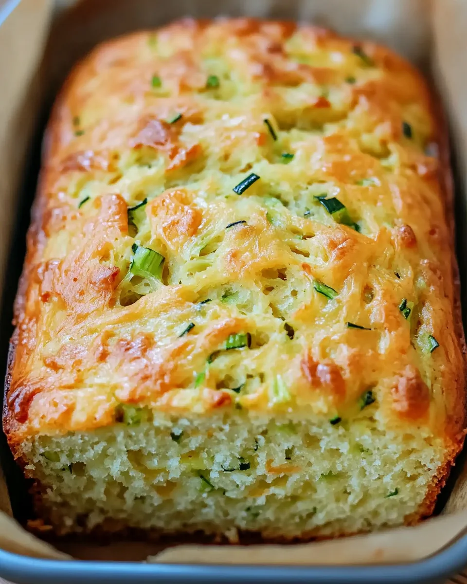 Green Onion Zucchini Cheddar Quick Bread