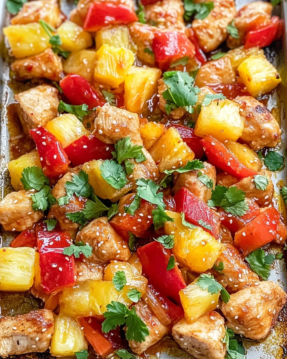 Hawaiian Chicken Sheet Pan Meal (Whole30, Paleo, Low Carb)