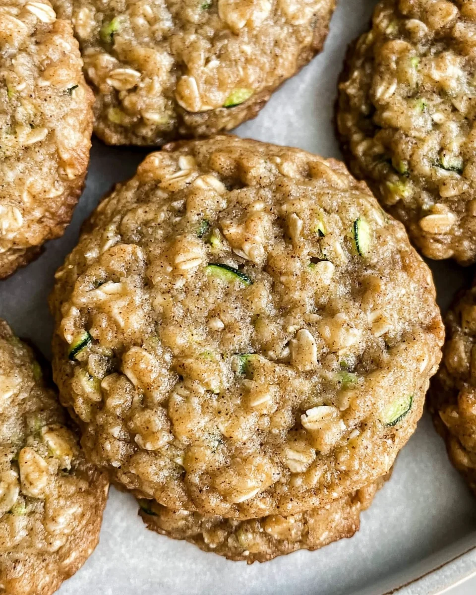 Healthy Zucchini Oatmeal Cookies