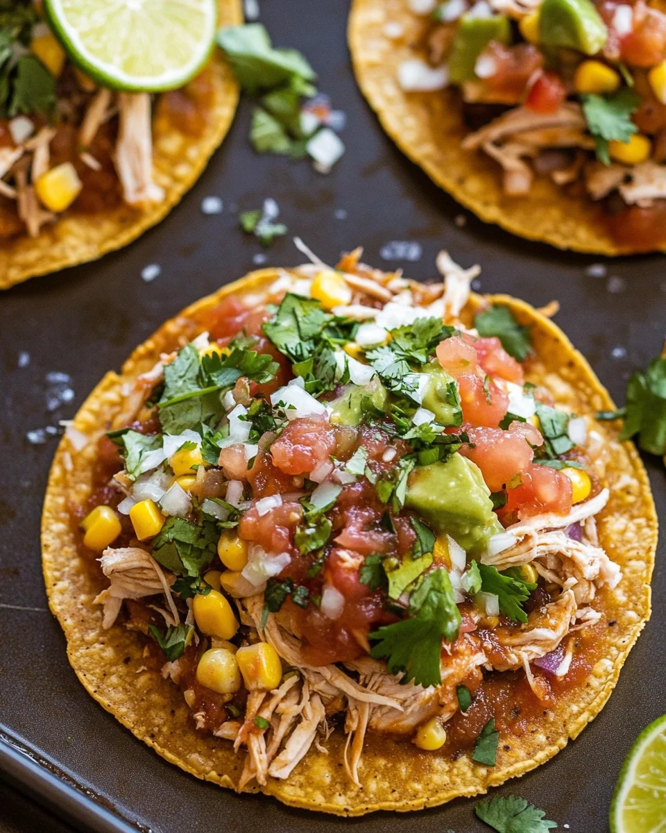 Mexican Rotisserie Chicken Tostadas