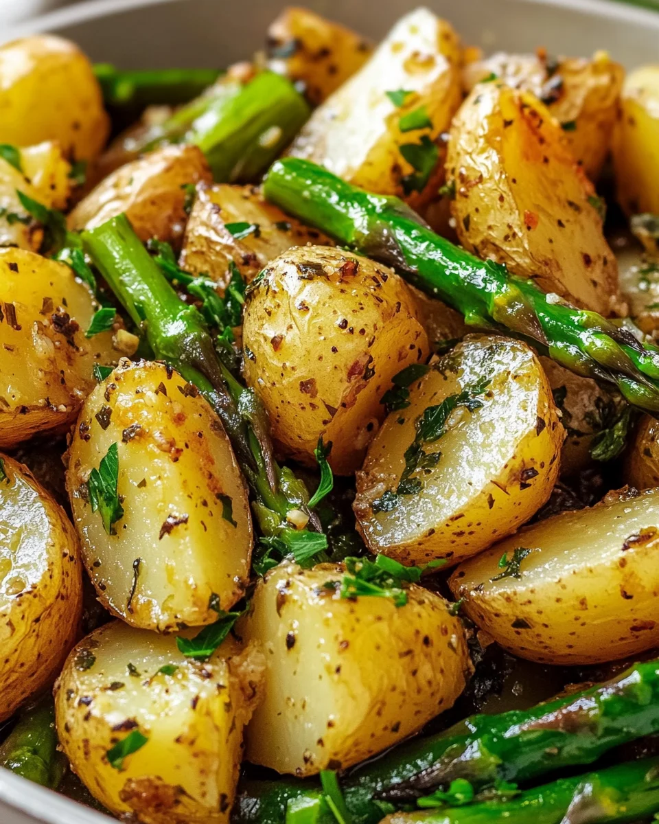 One-Pan Garlic Potatoes & Asparagus for Effortless Flavor