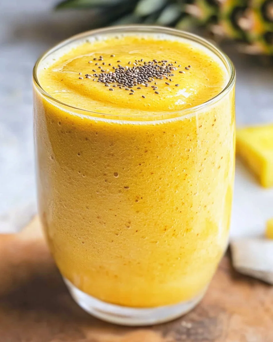 Protein Pineapple Turmeric Smoothie Recipe