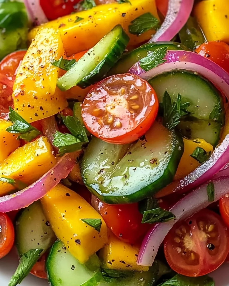 Refreshing Mango Salad Recipe with Lime Dressing