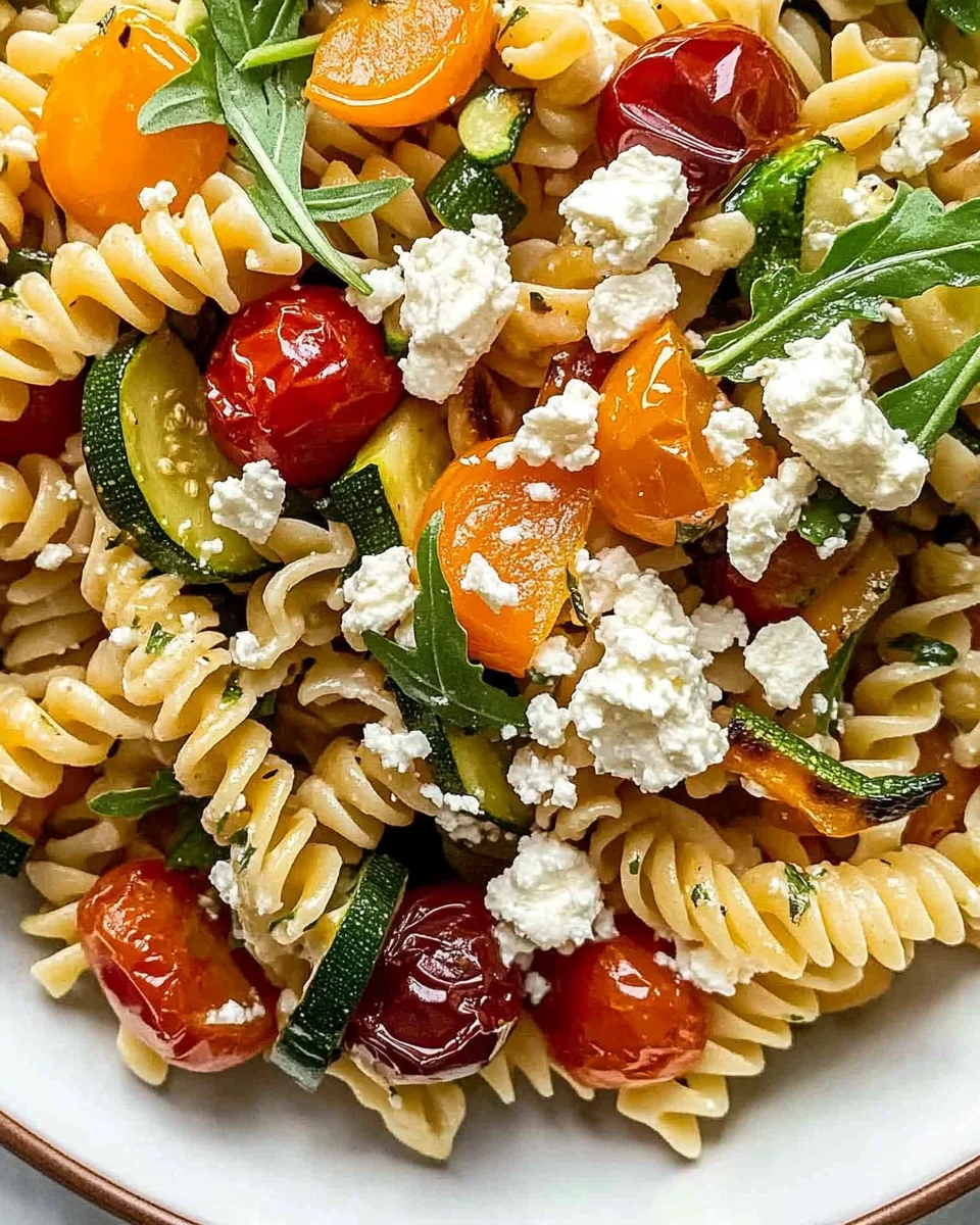 Roasted Veggie Pasta with Feta