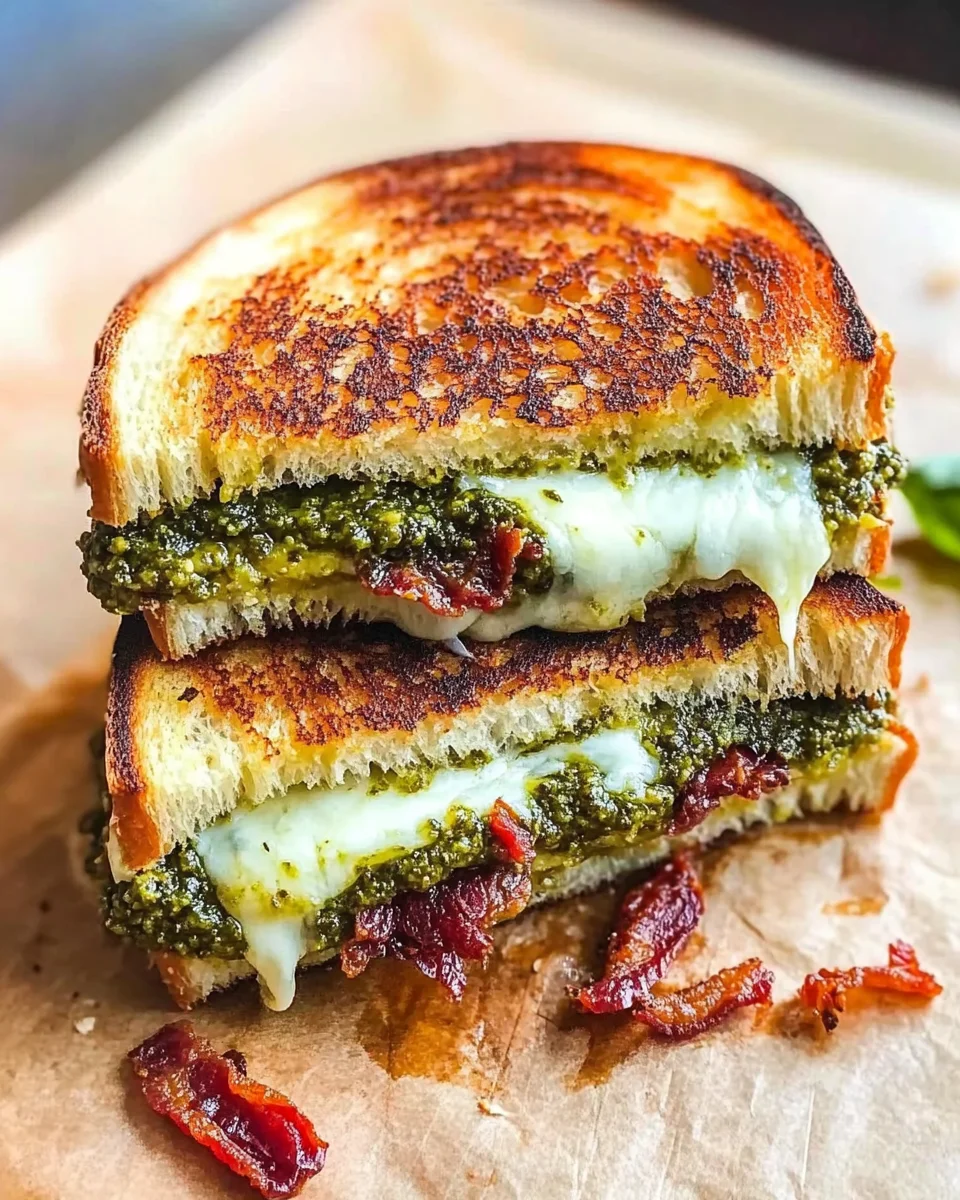Sourdough Pesto Grilled Cheese