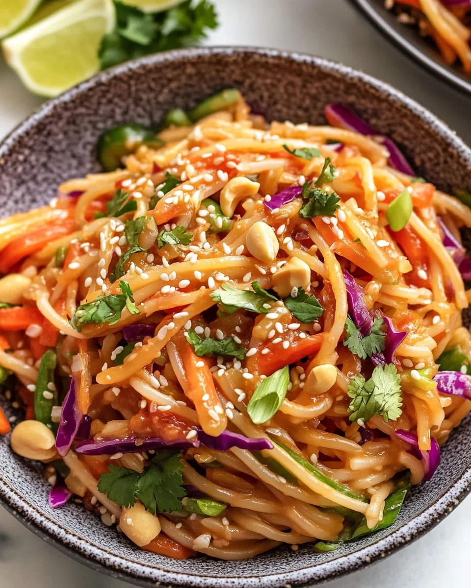Spicy Thai Spaghetti Salad