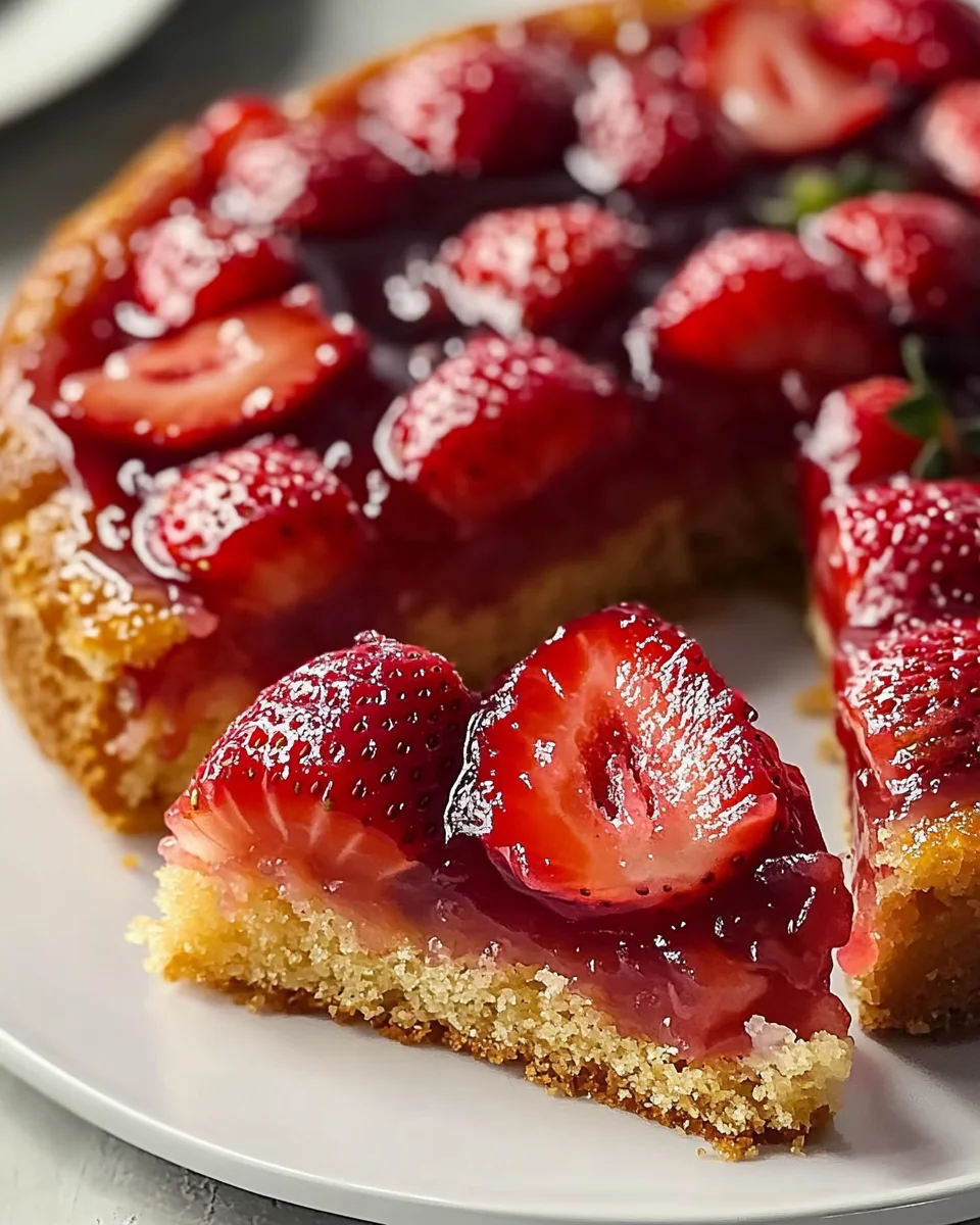 Traditional Strawberry Upside Down Cake