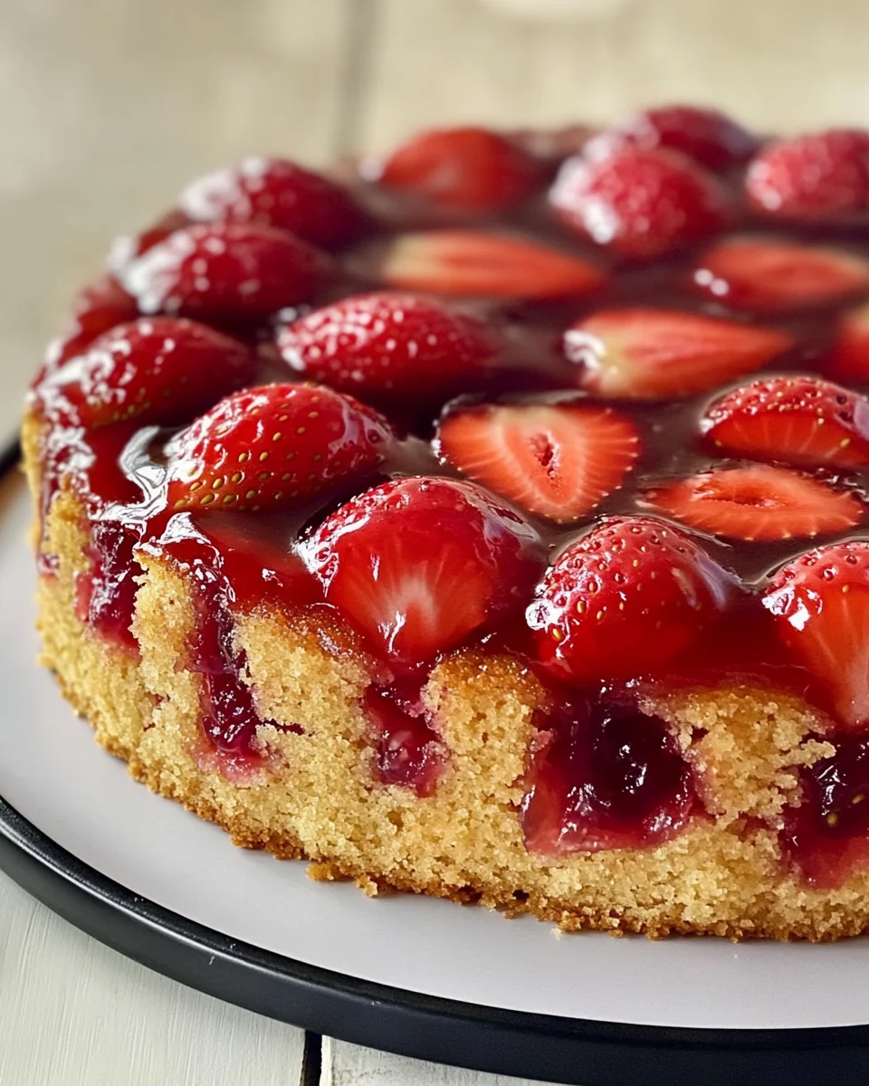 Traditional Strawberry Upside Down Cake