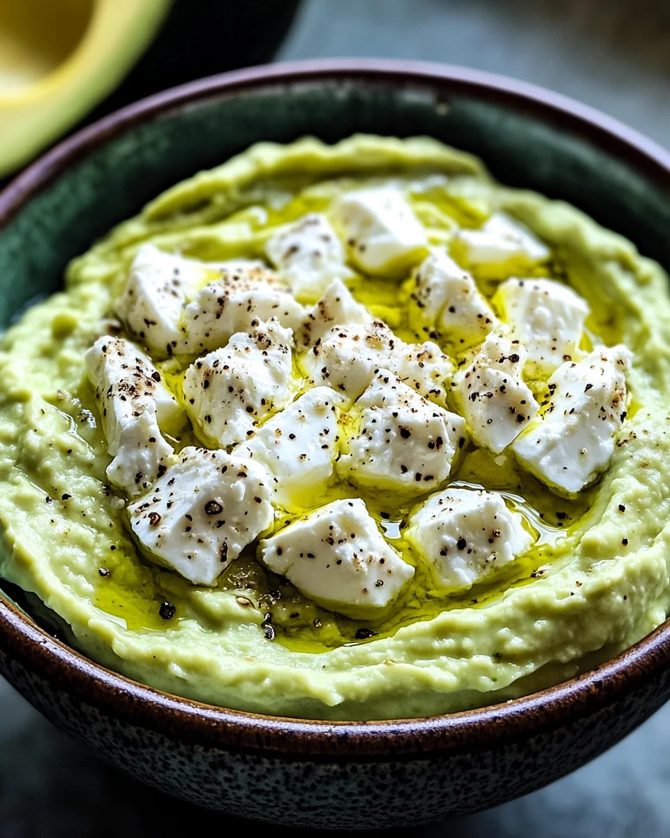 avocado feta protein dip (quick snack)