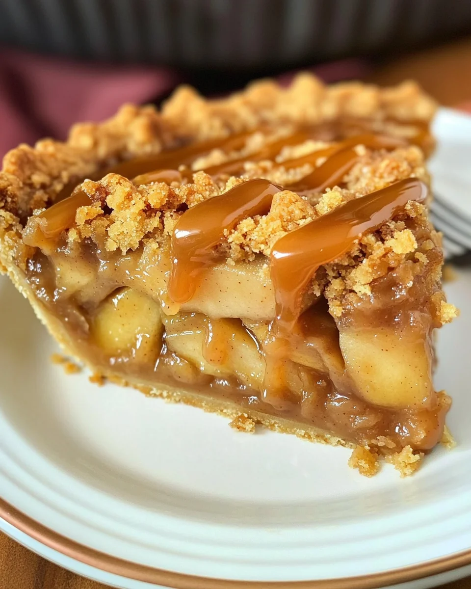 Caramel Apple Pie with Cookie Crust