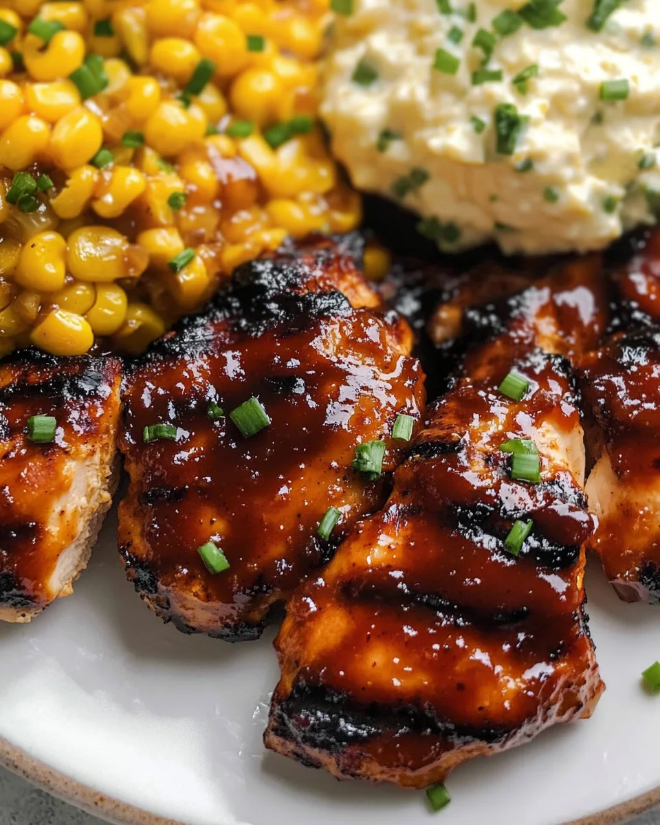 Chipotle Beer BBQ Chicken with Creamed Corn