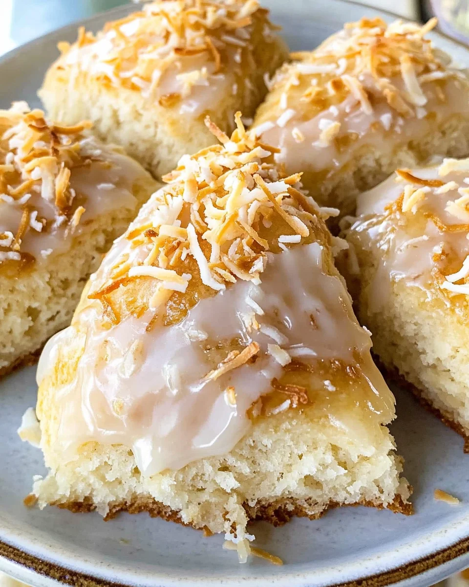 Coconut Scones with Coconut Glaze