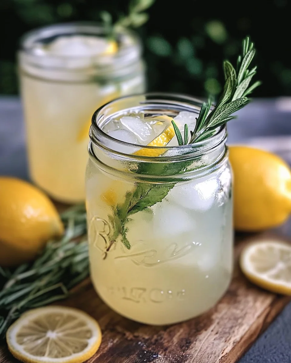 Mint and Rosemary Lemonade with Vanilla
