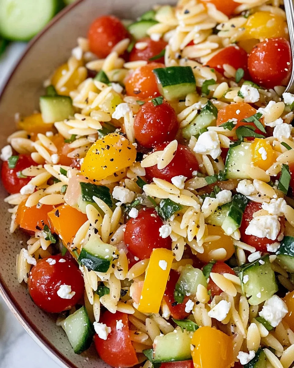 Rainbow Orzo Salad